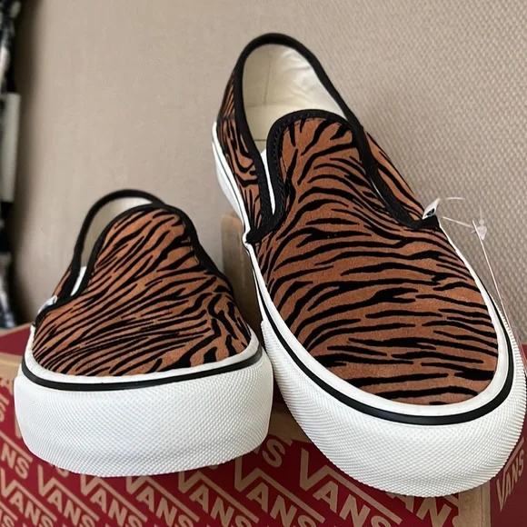Vans Slip-On Safari Animal Stripes Black Marshmallow WMNS - Picture 8 of 16